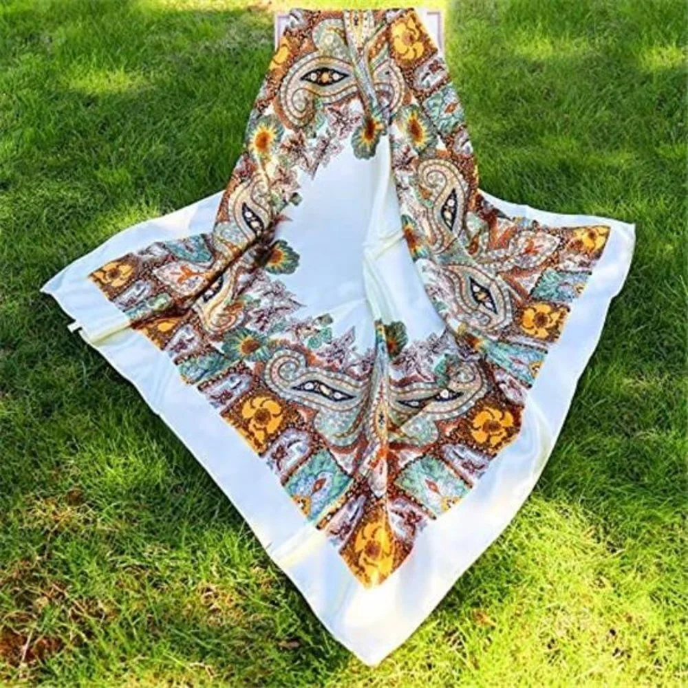 4PCS Large Satin Head Scarf for Women